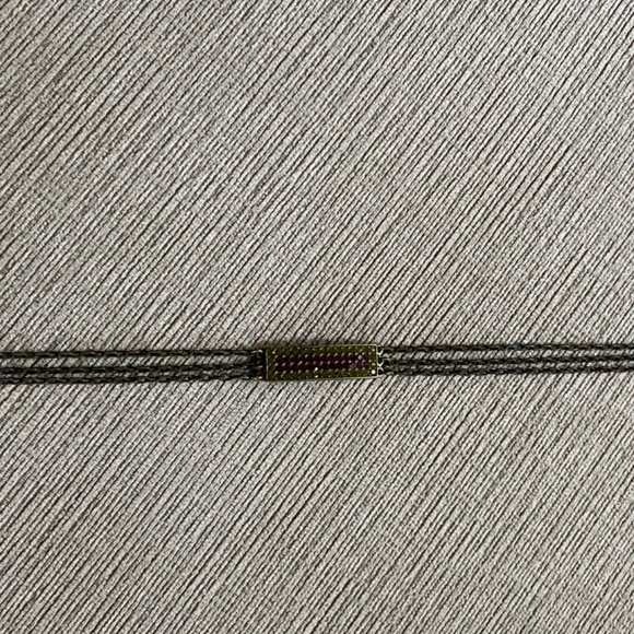 Tammassini Necklace Green and Purple Swarovski Crystal and Chain Choker - Picture 9 of 12